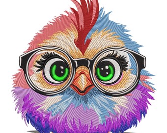 Uil vogel borduurwerk ontwerpen, vogel machine borduurwerk, schattige slaperige uil machine borduurwerk, uil machine borduurwerk, kleurrijke uil borduurwerk EMB