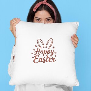 Happy Easter Script Stickdatei, Hasenohren Schriftzug, Maschinenstickerei, digitalisierte Stickdatei Bild 5
