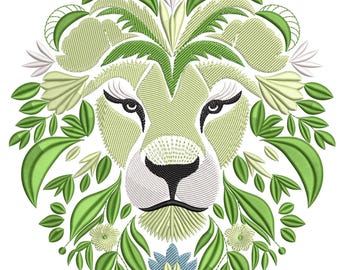 Lion Machine Embroidery Design, Animal Machine Embroidery File, Wild Animal Embroidery File, Wild Cat Embroidery Design, African Lion Head