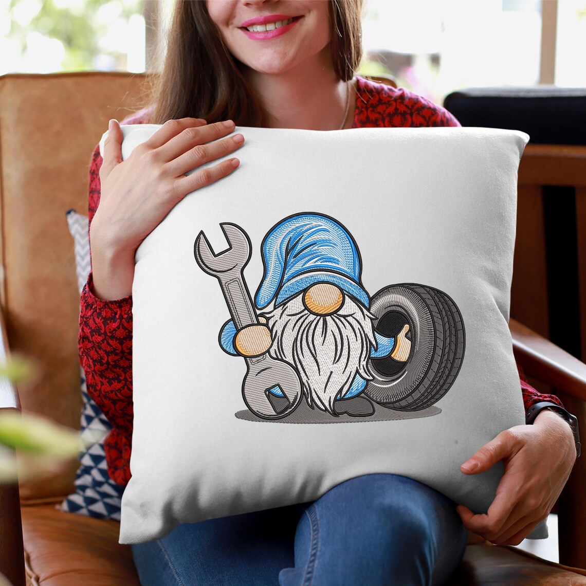 Curated visual reference: Visual Reference: Car Mechanic Gnome Embroidery Design Automotive Auto Repair Machine