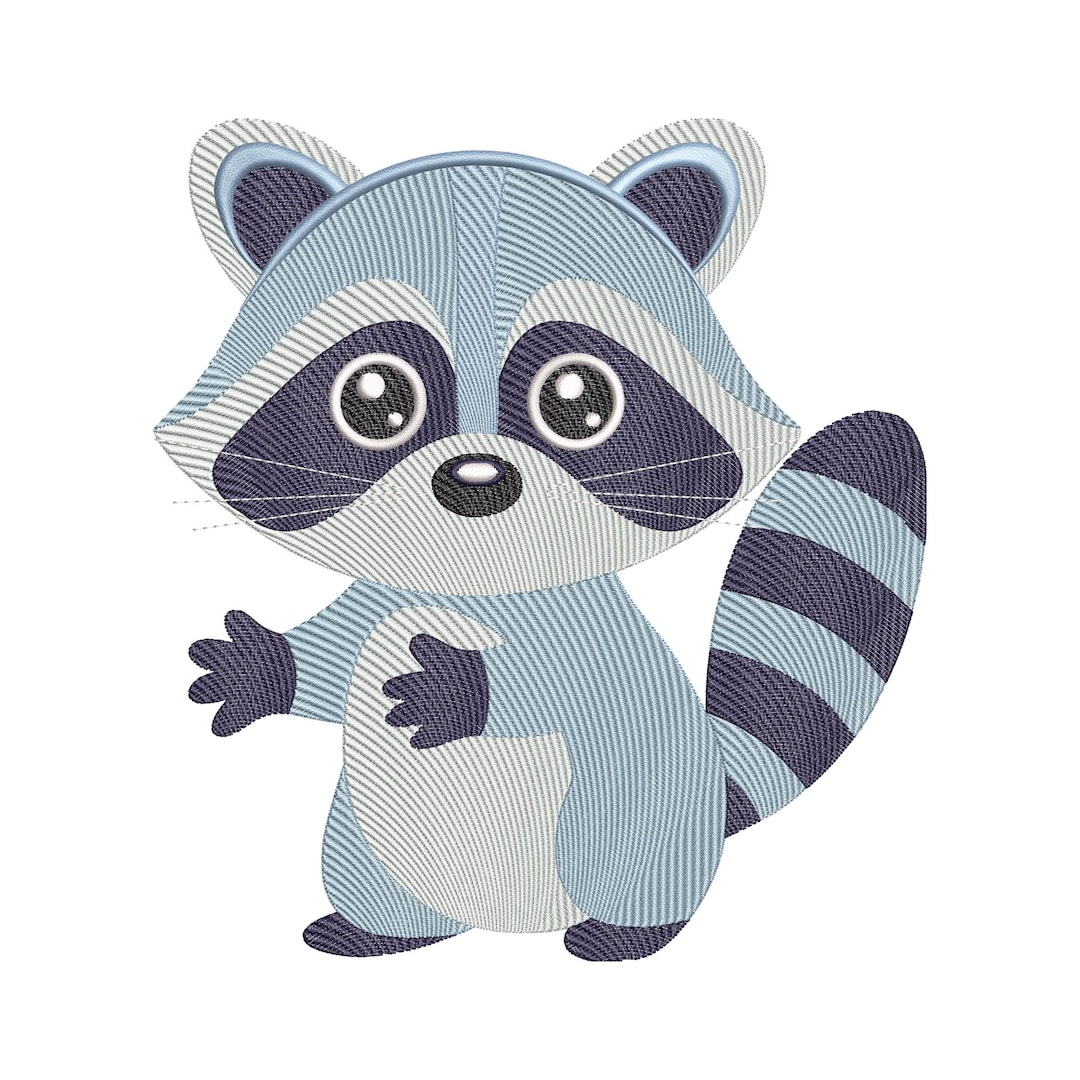 Baby Racoon Design Baby Raccoon Embroidery Design, Woodland Animal Machine Embroidery ...