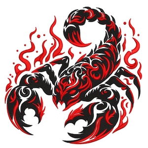 Scorpio Embroidery Design, Scorpion Machine Embroidery Design, Animal Machine Embroidery File, Fierce Scorpion Embroidery, Instant Download