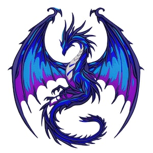 Dragon Embroidery Design, Chinese Flying Dragon File, Dragon Machine Embroidery Design, Mystic Dragon Machine Embroidery, Animal Embroidery