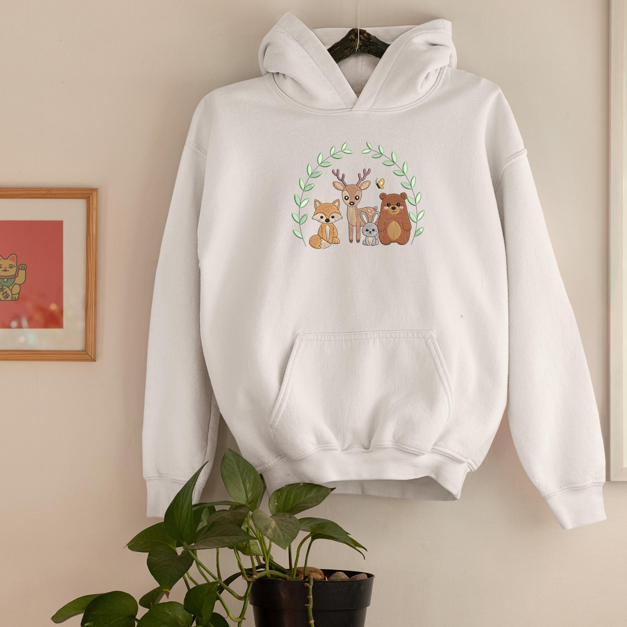 Woodland Animals Embroidery Design, Fox Deer Bunny Bear Embroidery ...
