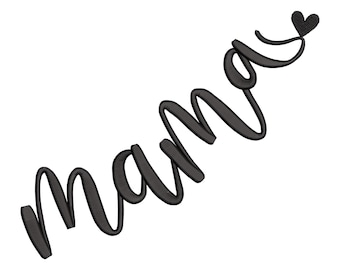 Mama Wort Stickdatei, Muttertag Stickdatei, Maschinenstickerei, Instant Download