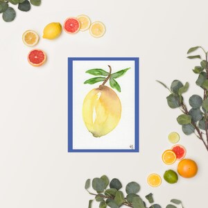 Aquarell Zitrone Druck