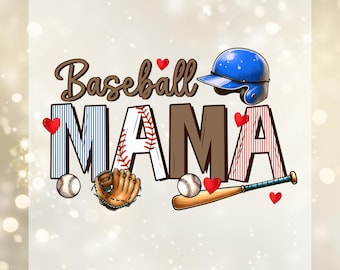 Baseball Mama DTF Transfer | Sports Mom Shirt Iron On