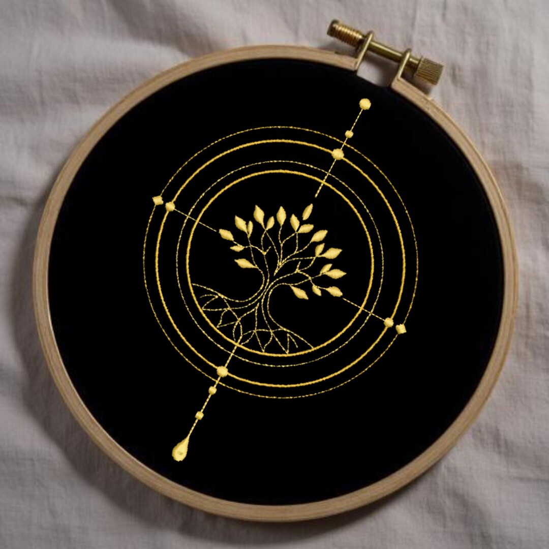 Tree Axis Tree Axis Seal – Sacred Geometry Embroidery Design - Etsy