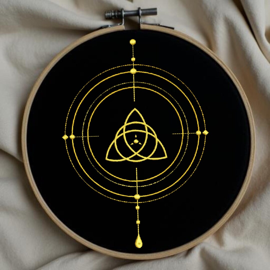 Trinity Axis Seal – Sacred Geometry Embroidery Design - Etsy