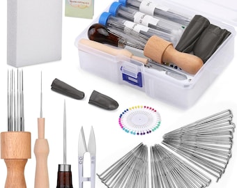 60 Pcs Needles Wool Felting Tool, Needle Felting Supplies Kit For Woman, Needle Felting Kit For Beginners, Felting Tools With Storage Box