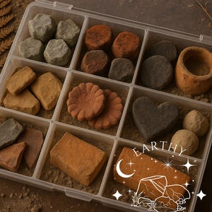 Muestrario de experiencias con arcilla india - Incluye caja de almacenamiento - Delicias de arcilla comestibles para Pica