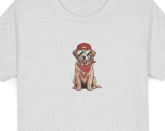 Labrador Golden Retriever Kids T Shirt, Cool Dog Youth Graphic Tee, Cute Puppy School Outfit, Birthday Gift for Boys Girls