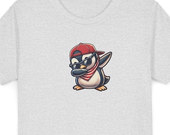 Cool Penguin Kids T Shirt, Funny Winter Animal Youth Graphic Tee, Trendy School Outfit, Birthday Gift for Boys Girls