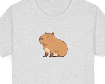 Cute Capybara Kids T Shirt, Kawaii Animal Youth Graphic Tee, School Outfit, Birthday Gift for Boys Girls
