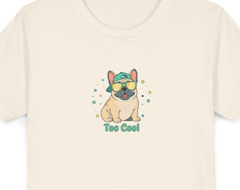 Too Cool Dog Kids T Shirt, Cute Sunglasses Puppy Youth Graphic Tee, Funny School Outfit, Birthday Gift for Boys Girls