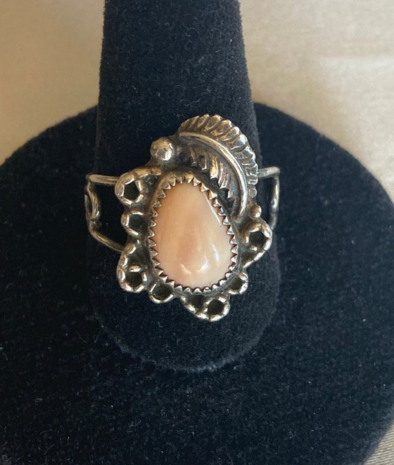 Sterling artisan Native American opal ring