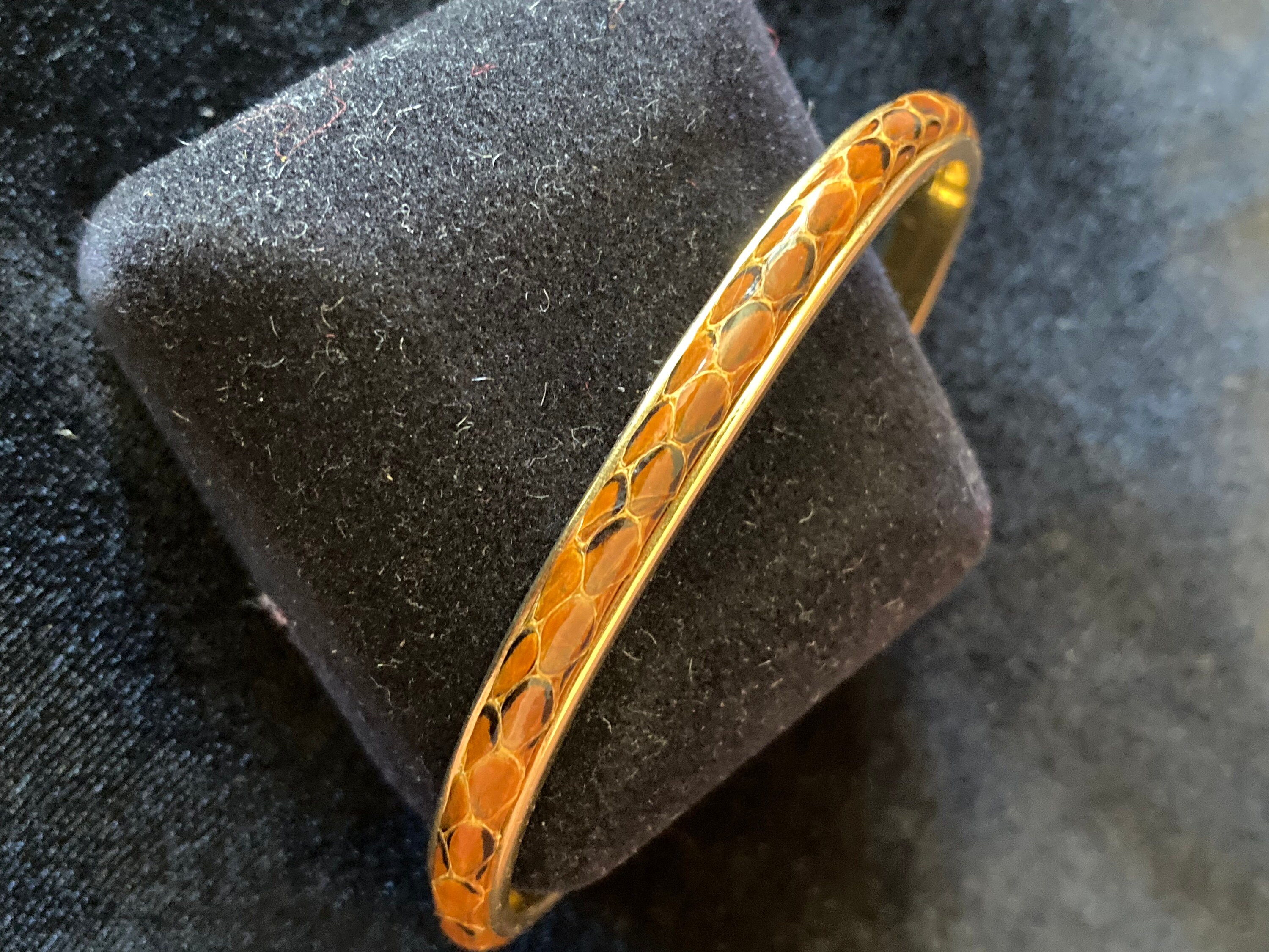 SCA-TEL Firenze Couture Brown Snakeskin Leather Bracelet 