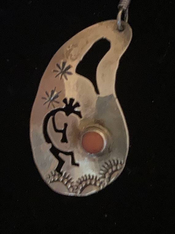 Vintage Navajo Kokopelli sterling pierced earring… - image 7