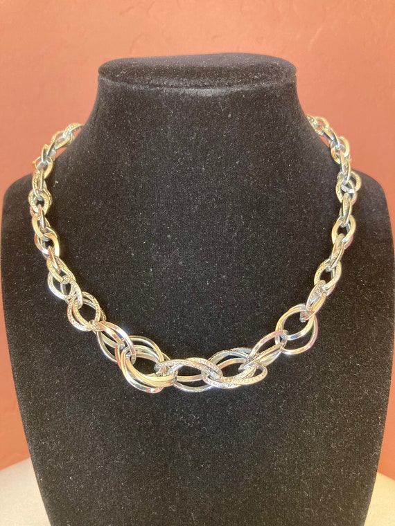 Vintage German Eloxal Aluminum chain necklace