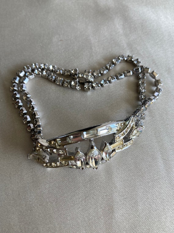 Vintage Coro rhinestone bracelet ~ Art Deco - image 6