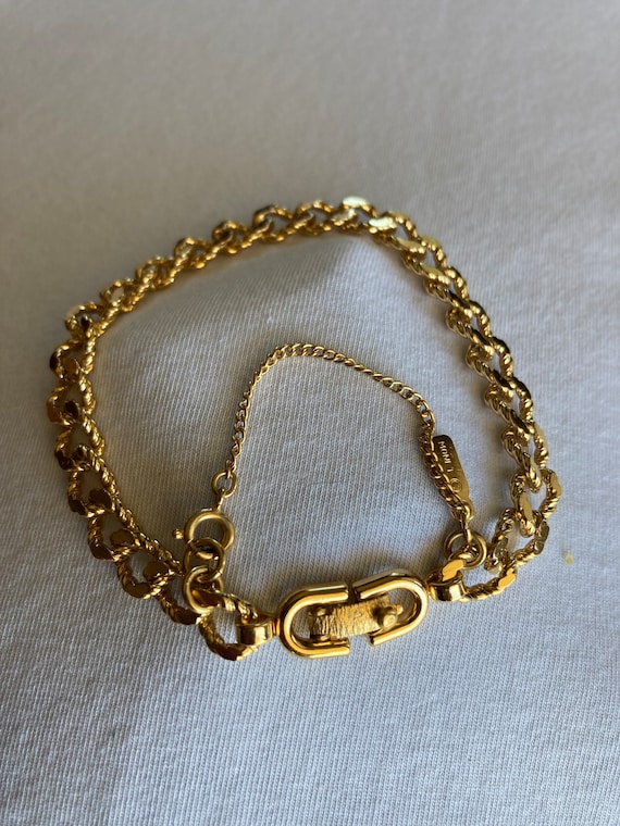 Vintage Monet gold-plated chain link bracelet