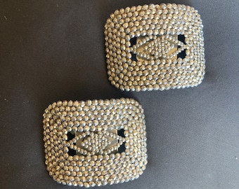 Clips para hebillas de zapatos de acero con corte antiguo marcados con Francia