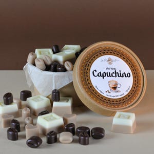 Cappuccino Wax Melts, natural soy wax, sweet vegan, scented candle for burner, essential oils, home fragrance