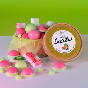 Watermelon Wax Melts, sweet natural soy wax, vegan scented candle for burner, essential oils, home fragrance
