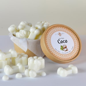 Cire de coco fondante, cire de soja naturelle, douce et végétalienne, bougie parfumée pour brûleur, huiles essentielles, parfum d&#39;intérieur