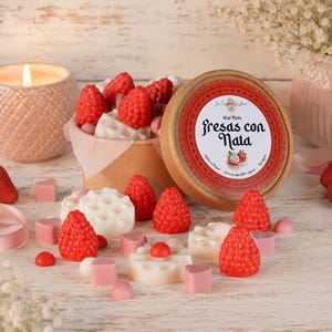 Cialde di cera profumata alla fragola e panna, cera di soia naturale vegana, candela profumata per bruciatore di oli essenziali, profumo per la casa