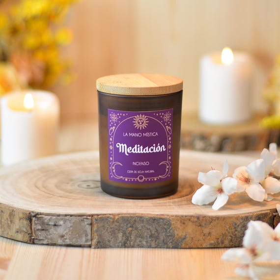 Duftkerze Meditation Räucherwerk Aroma und Wohndekor Kerze Essenz Geschenk Entspannung Wellness Sojawachs Seelenfrieden Meditation