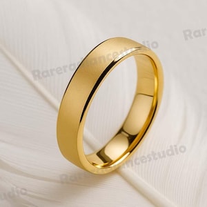5MM Domed 14K-18K Gold Wedding Band , 5 MM Width, Polished Ring, Free Engrave, Comfort Wedding Band, Gold Engagement Ring, Wedding Band Gold