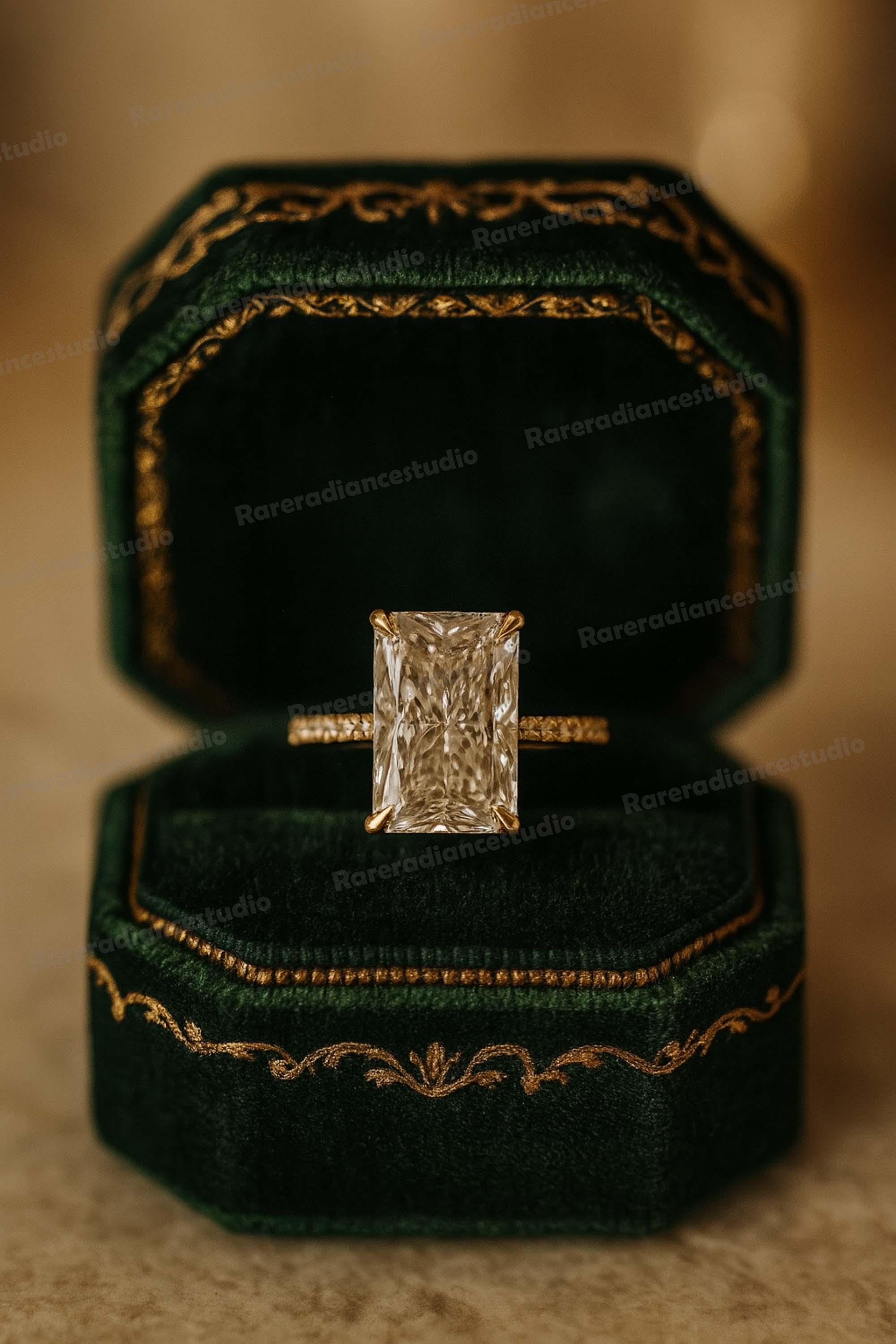 Fake Radiant Cut 2ct Ring - Etsy