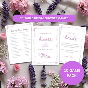 New Chapter Bridal Shower Games Bundle, Book Lovers Party Games, Bookish Bridal Shower Games, Book Themed Bridal Shower | Editable Templates