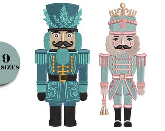 Nutcracker Soldiers Embroidery Designs | Christmas Machine Embroidery (Instant Download)