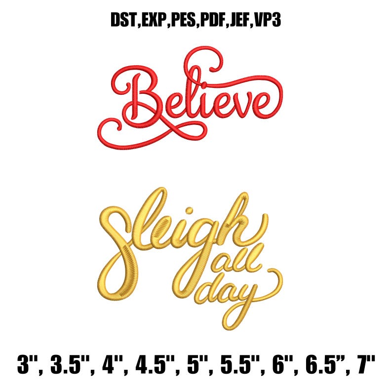 Embroidery Taglines Christmas Embroidery Design Bundle | Holiday Slogans (instant Download ...