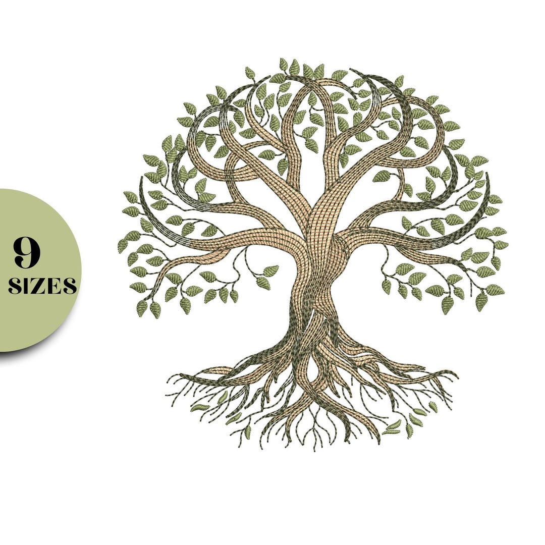 Tree of Life Machine Embroidery Design: Nature Scene (9 Sizes, Instant ...