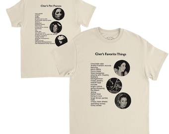 Cher's Favorites and Peeves Front & Back Tee