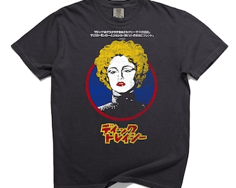 Distressed Dick Tracy Madonna Japan Comfort Colors Tee in Graphite
