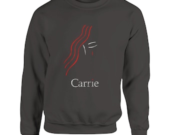 Carrie the Musical Distressed Logo Crewneck Sweatshirt | Comfort Colors in Pepper
