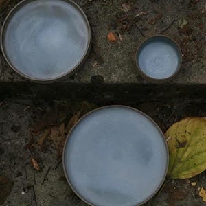 TO ORDER Set of 3 flat plates, dinning tаbleware set,minimalistic ceramics,wheel thrown plate,stonware, japanese bowl,wabisabi, large plate