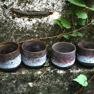 Espresso cup 1.7 oz, 50 ml,  set of 4 double espresso mug, coffee cup, cortado,ceramic cup, ceramic handmade unique coffee tumbler