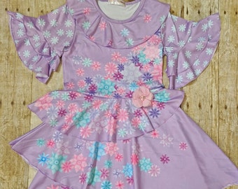 Girl Encanto Isabela inspired dress,  Inspired Disney dress,  Encanto Isabela costume dress up. Madrigal Isabela birthday dress