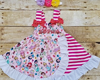 Princess dress, twirl, panel.  Personalized Disney dress, Birthday  princess dress. Park princess dress