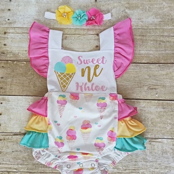 Ice Cream Girl's Romper by Ishtex main image 1