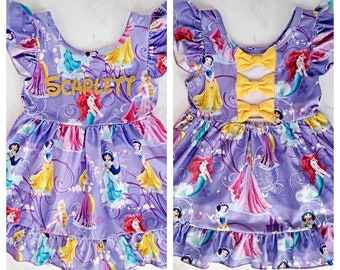 Disney princess dress, Disney dress, Birthday princess dress, Girl Disney dress, Toddler dress 12 mths -8 yrs