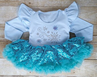Elsa Frozen baby tutu dress /w bloomer. Nb-24 months. Frozen Halloween costume. Elsa baby outfit. Frozen infant tutu dress. Elsa infant tutu