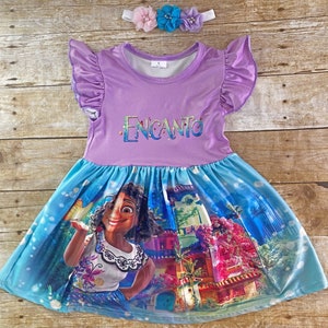 Girl Encanto Mirabel dress.  Inspired Toddler Disney  dress,   Encanto dress.  Encanto birthday dress. Mirabel twirl dress