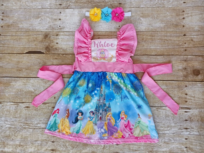 Girl Disney Princess Dress Birthday Princess Dress Etsy