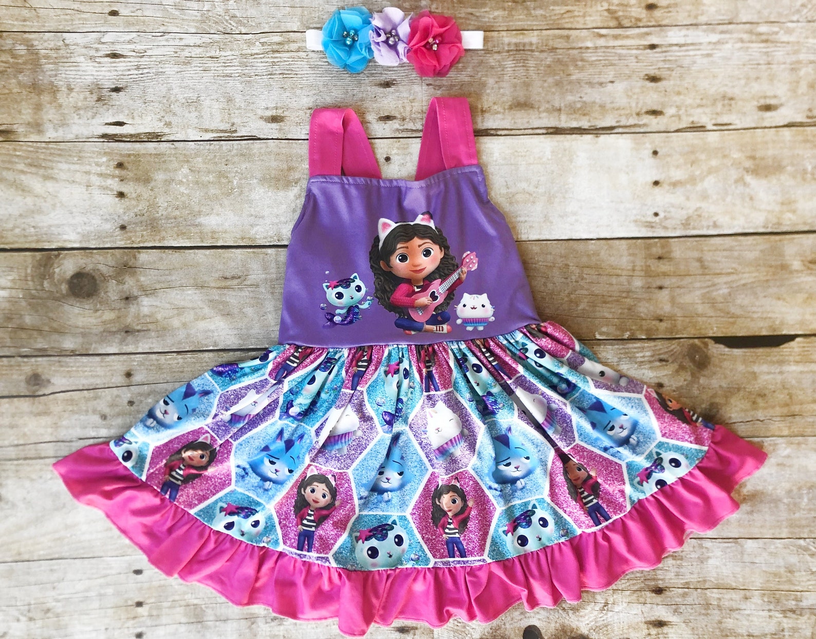 Gabby's Dollhouse twirl dress. Gabby Dollhouse birthday Etsy